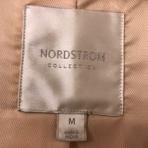 Nordstrom Leather Jacket with belt and closure with 5 hidden buttons. - Picture 11 of 12